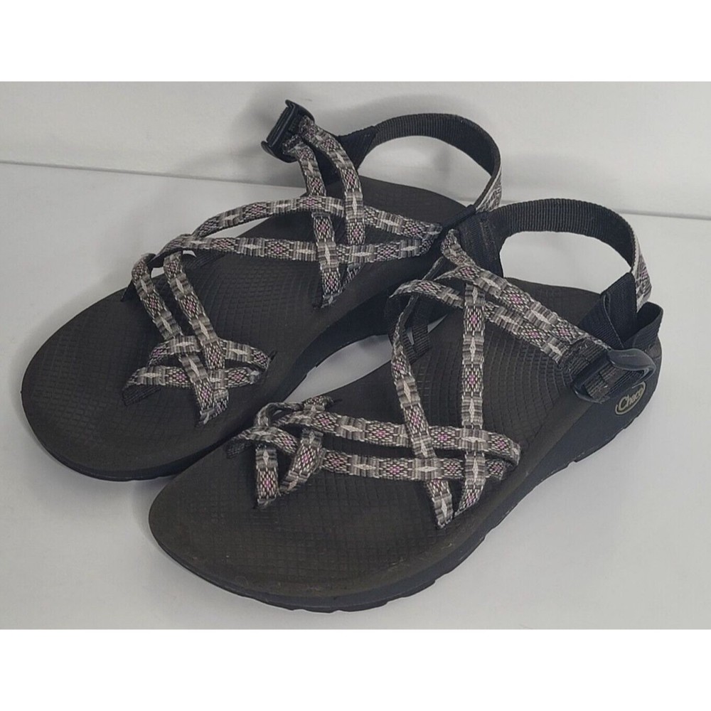 Chaco ZX2‎ Womens 10 Sandals Aztec Gray Toe Loop Double Strap Vibram Waterproof